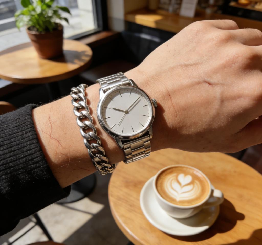 Waterproof NK Link Bracelet Stainless Steel Silver Gold Non-tarnish Curb Chain Bangle Hip Hop Punk Jewelry for Men