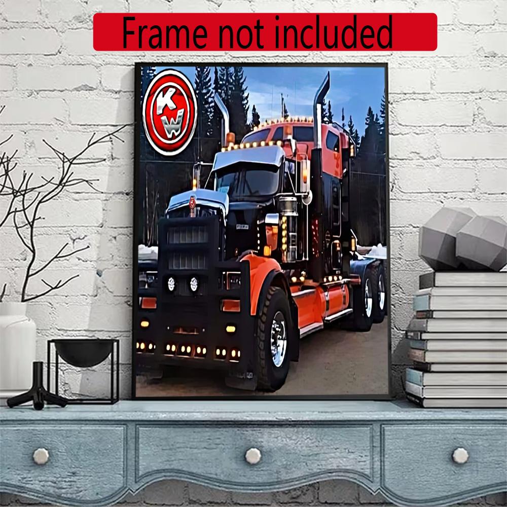 Kenworth Diamond Painting Round Diamond Mosaic Rhinestones Diamond Embroidery Craft Kit Wall Decor Without Frame