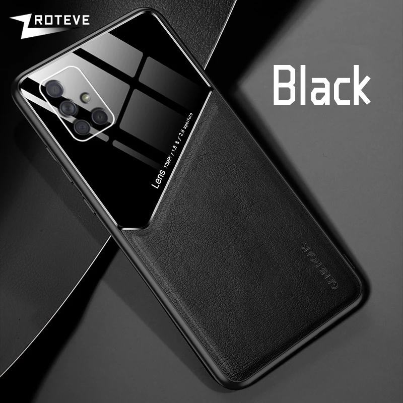 A51 Case PU Leather Car Magnetic Hard PC Cover For Samsung Galaxy A71 A51 A32 A52 A72 A52s M52 Shockproof Phone Cases
