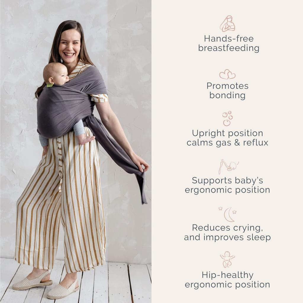 Boba Wrap Baby Carrier Authorized Distributor Dark (Japanese Product) (Organic Gray)