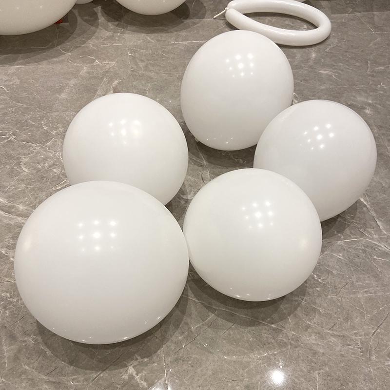 Matte White Latex Balloons - Thick, Pure White, 5" To 18" for Balloon Chains and Decorations