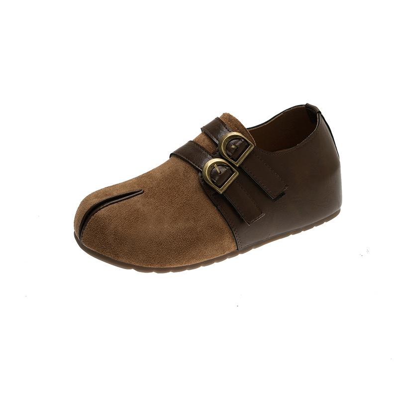 Retro niche design fashionable Birkenstocks women's autumn new versatile casual shallow mouth single shoes