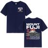 Japanese Style Mount Fuji Cherry Blossoms Print T Shirts Unisex Women Clothing Short Sleeve 100 Cotton Casual Short Sleeve TShirt