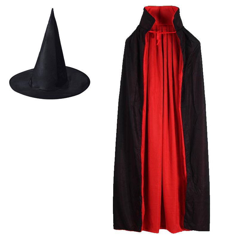 Halloween Costume Stage Performance Double Black and Red Cloak Cloak Cosplay Costume Vampire Cloak