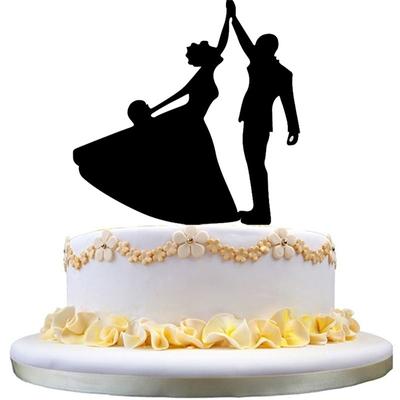 Pretty Mire și Mire Tort Toppers Cuplu Nunta Romantic Tort Topper pentru Tort de nunta Decorativ