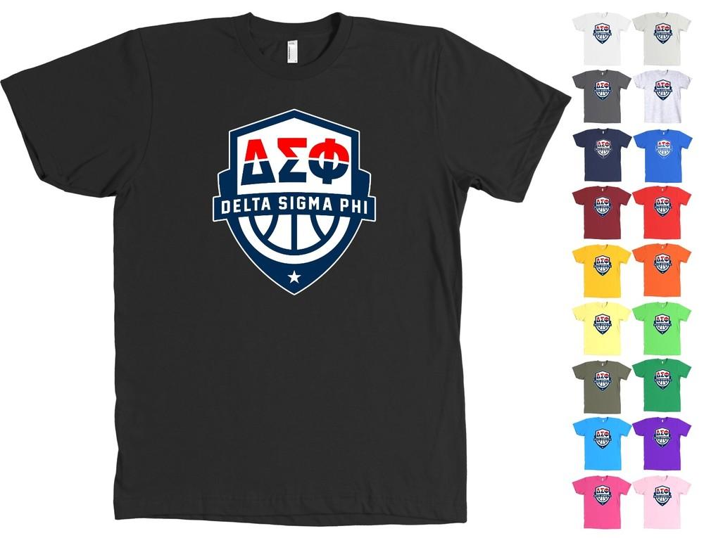 

Delta Sigma Phi Fraternity Bella + Canvas Shirt Basketball Tee - NEW Unisex T-Shirt L
