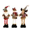 2026 Christmas Ornaments Snowflake Santa Claus Elk Plaid Cloth Doll Hotel Shopping Mall Xmas Decoration Ornaments Navidad Noel
