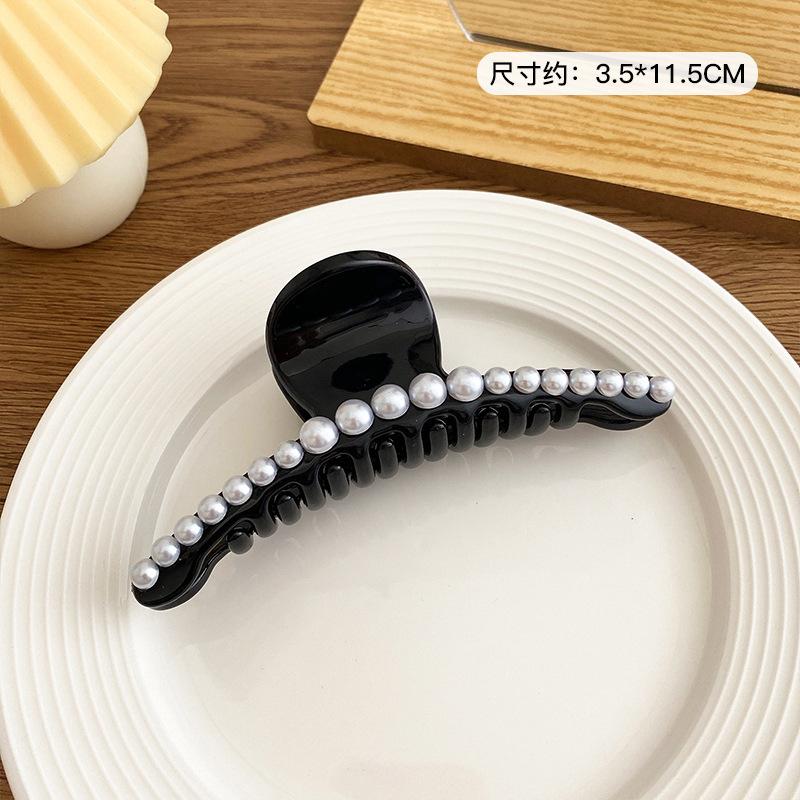 Kshmir New style exaggerated large beads acrylic hair clip large make-up hair styling hairpin female hair pearl hair accessories