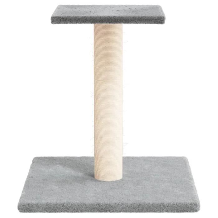 VidaXL Arbre à chat avec plate-forme gris clair 38 cm 171736