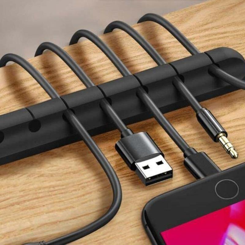 Elastomer Identity Adhesive Cable Clamps For Desk Car Home Twist Complimentary Cord Management Permanent Flexible Wire Owner