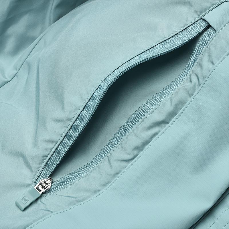 Fila Fleece Long Hooded Down Jacket Women Outerwear Stone-Blue F11W443905FLB