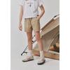 Bluetail Beige Woven Half Pants With Elastic Azb4pt02bg