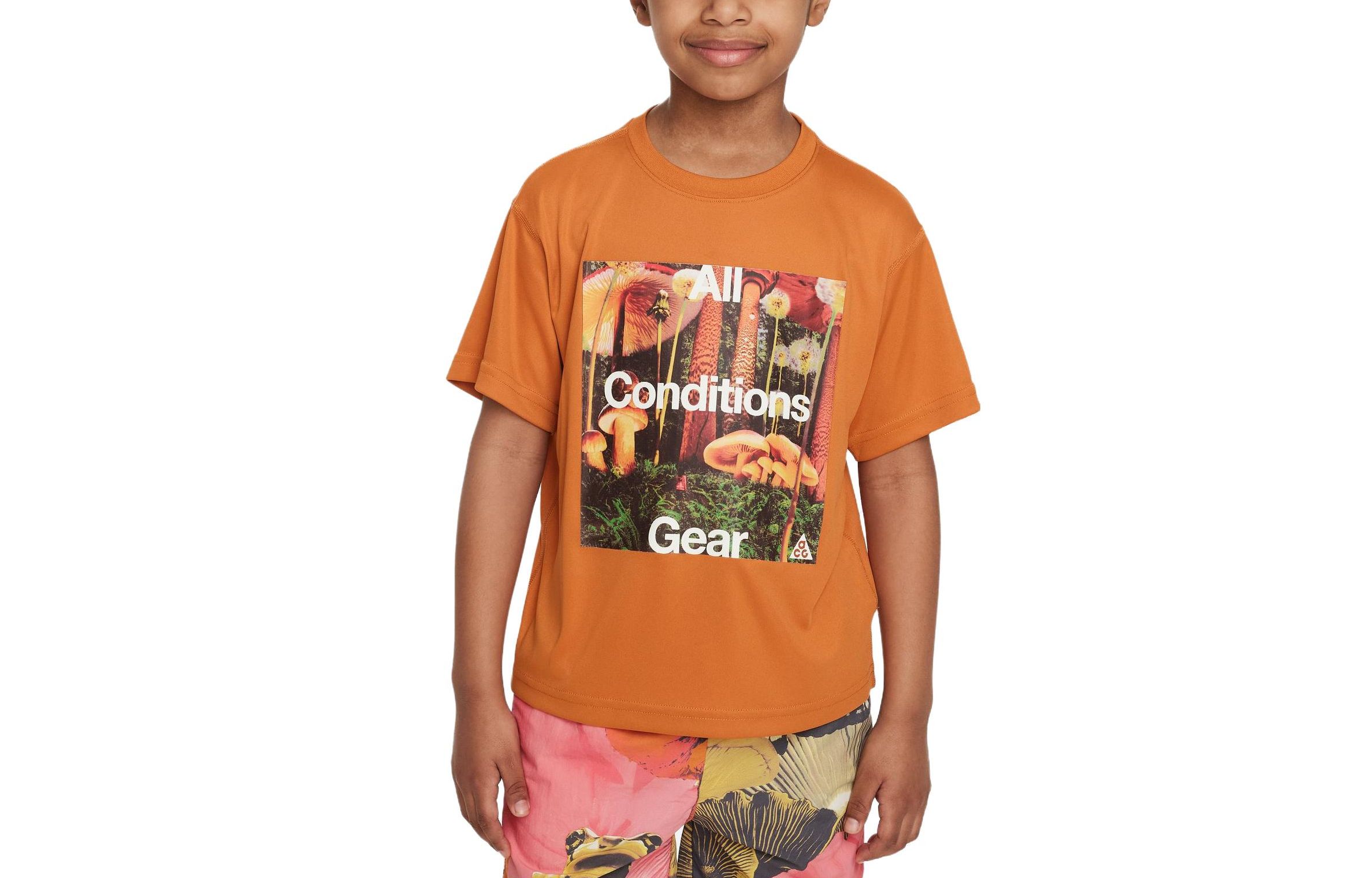 Nike Kids T Shirts Crew Neck Moderate FQ0805-815 M
