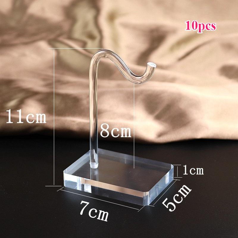 

10/20/30Pcs Acrylic Jewelry Bracelet Display Stand Transparent Acrylic Jewelry Beads Pendant Display Rack Holder Show Case Items