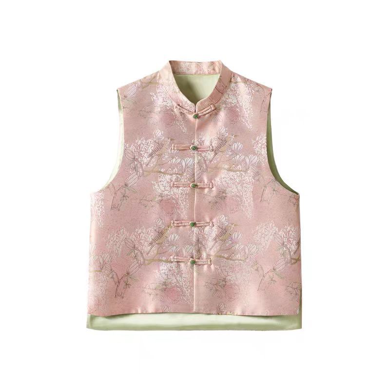 

Бегония Жаккард, Новый китайский жилет 24 Весна 2XL