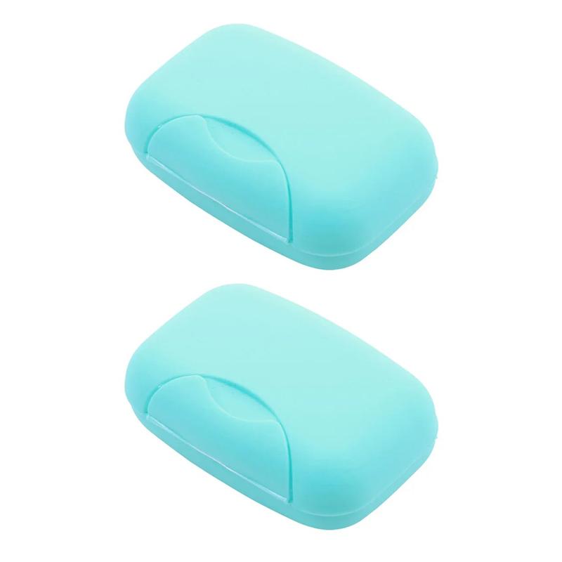 S/L Sizes Portable Travel Soap Box Bathroom Home Plastic Soap Holder Soap-Boxes with Cover Candy Color BXFZH02