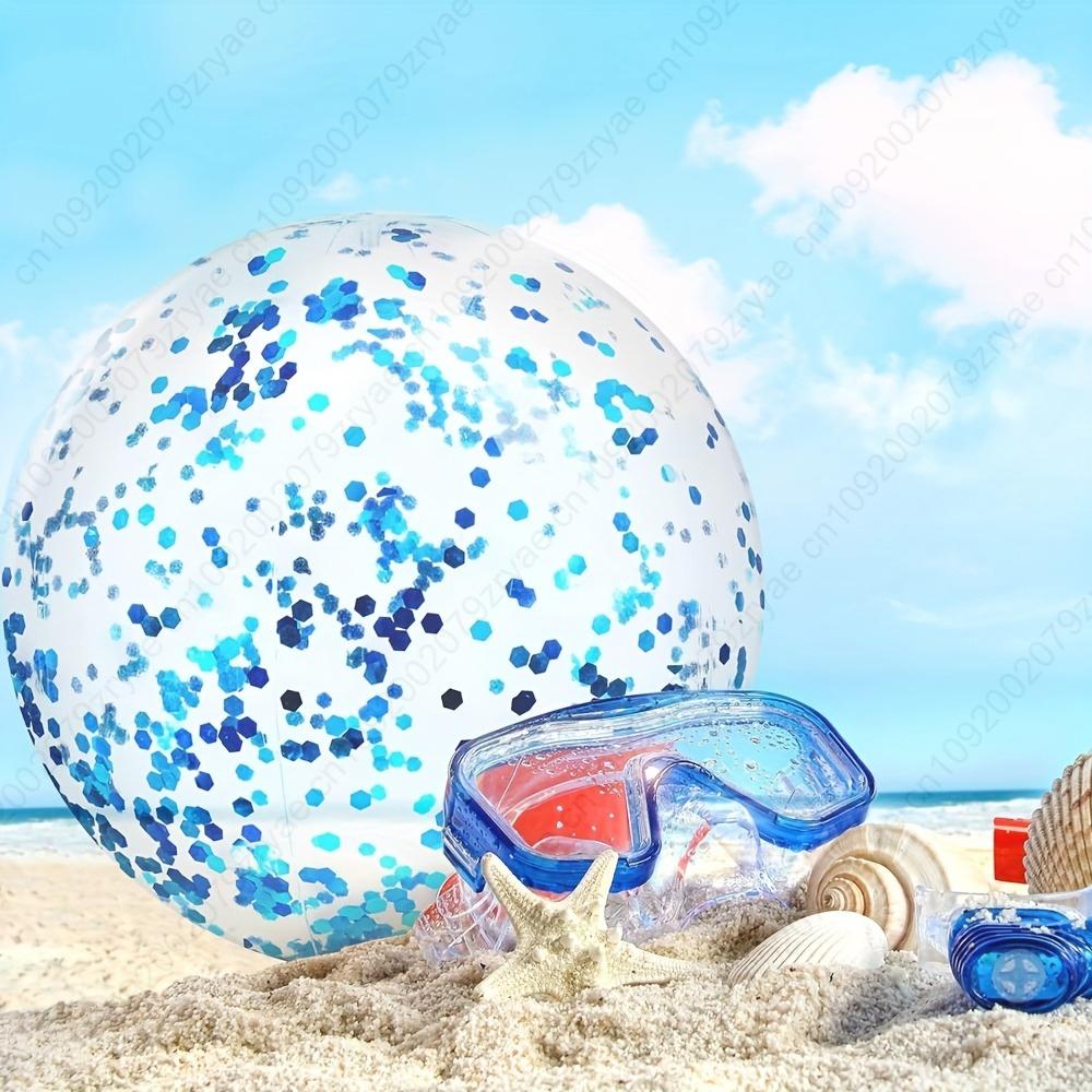 Inflatable 1Pc Beach Ball Pvc Sequin Bal Summer Beach Swimming Pool Party Water Sports Fun Accessories For Kids Adults Children's Birthday Gift