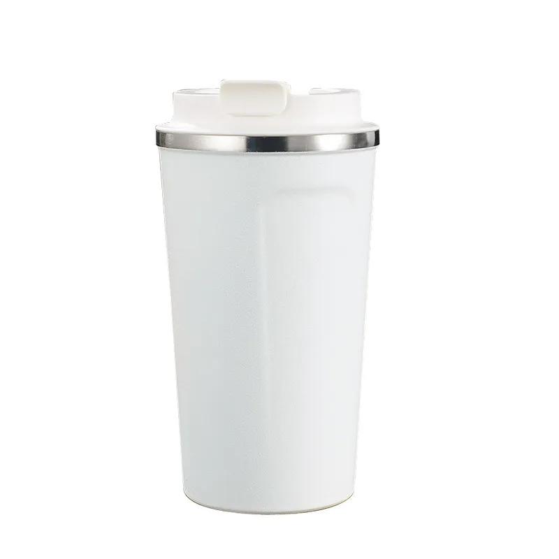 500ml Coffee Cup Stainless Steel Doublelayer Insulated Cup Cold Insulated Ice Cream Cup Reusable Portable Water Cup Gift Cup Customizable LOGO Ya985