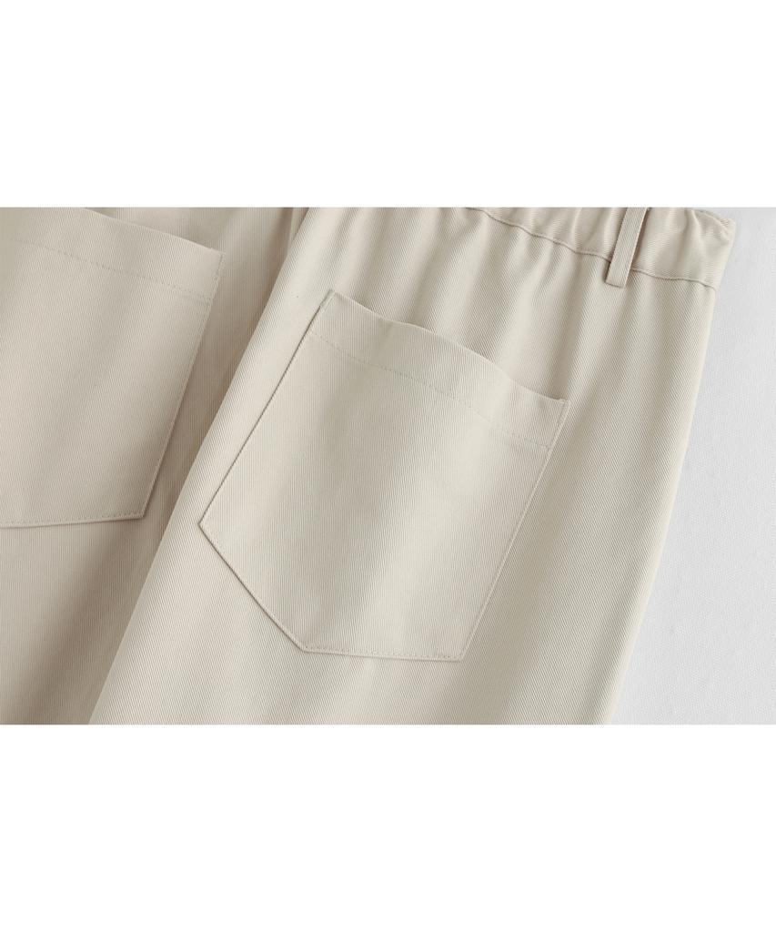ASHOUR Dart Point Cotton Pants Cream