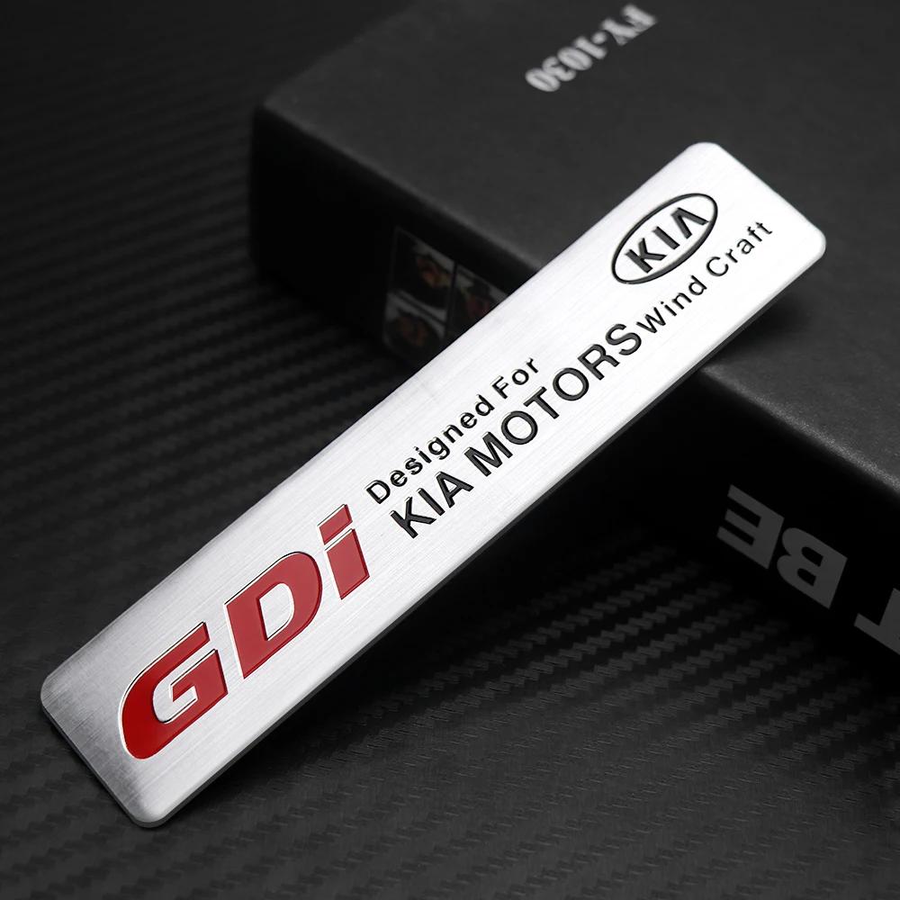AHX1 Aluminum Car Emblem Sticker Auto Body Trunk Decoration Accessories For KIA Ceed Sportage Rio Optima Proceed Cerato Venga Forte