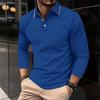 Essential Men's Long Sleeve Polo Shirt, Stylish Casual Top