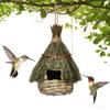 6 Style Birds House Weaved Outdoor Handcrafted Decorative Parrot Breeding Hut Natural Grass Bird Bedroom Hummingbird CageShelter