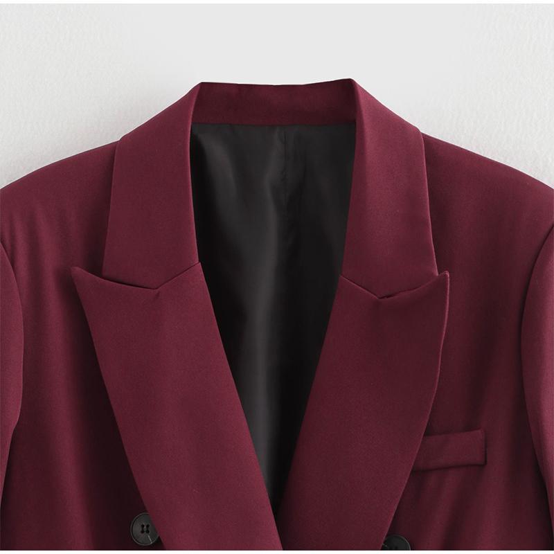 Женский пиджак красного вина — фото 4