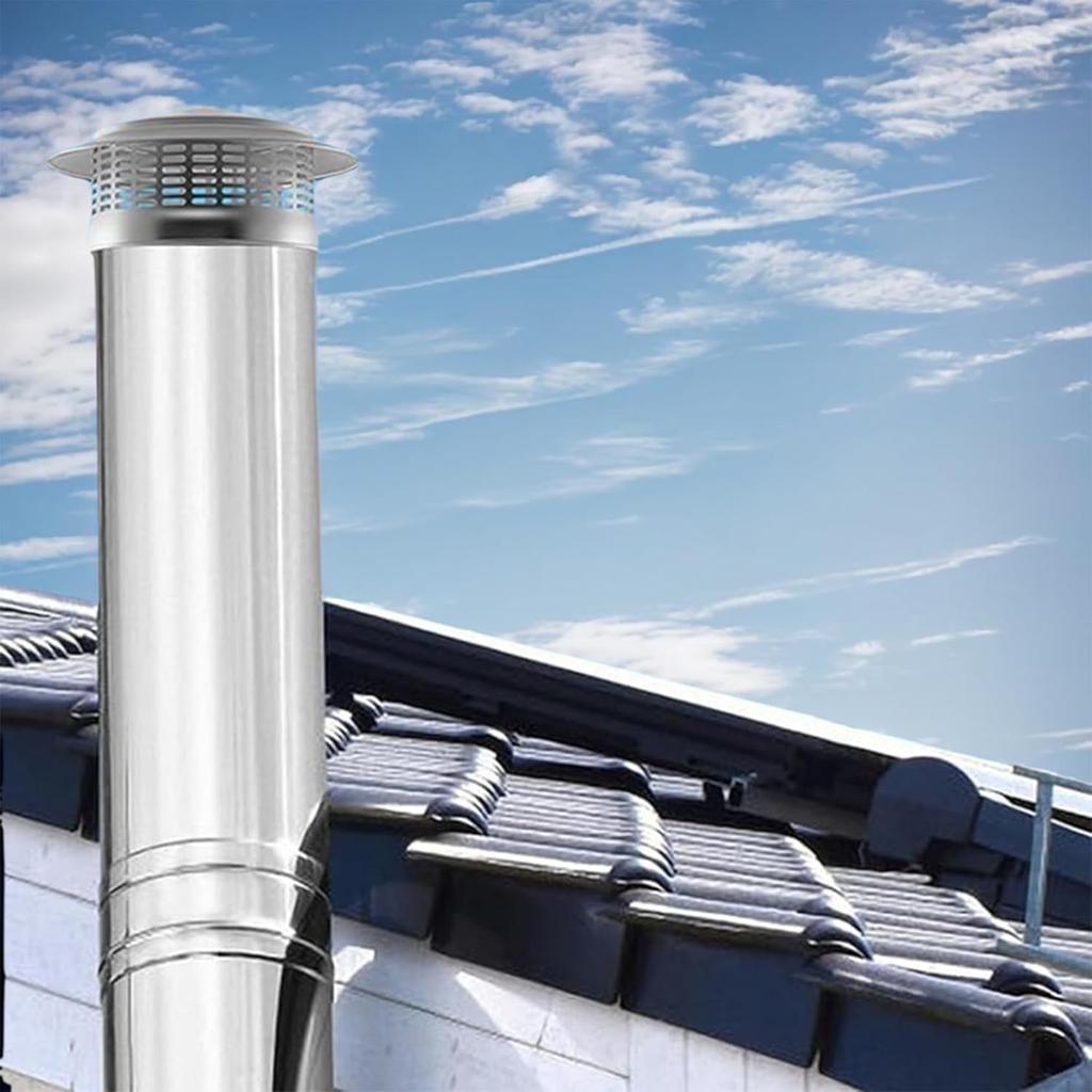 8 Inch Stainless Steel Chimney Cap Mesh Flue Rain Cover Round Vent Guard