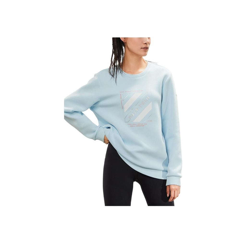 Anta FW22 Letter Pattern Appliqué Pullover Sweatshirt Unisex sweatshirt Blue 152237737-2