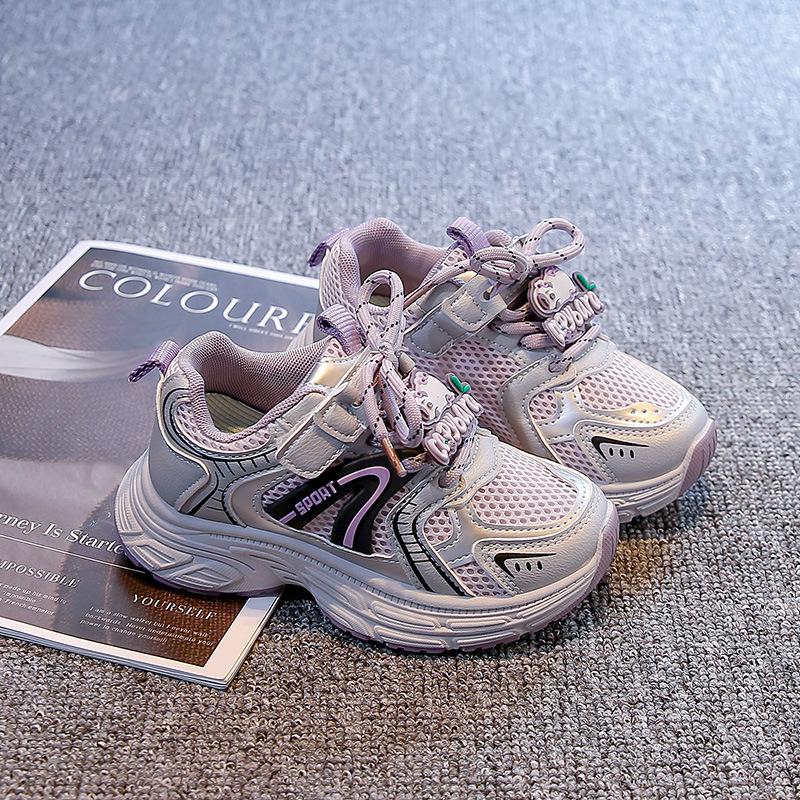 

Спортивная обувь для девочек сетчатая дышащая повседневная обувь 2025 весна и осень новая детская обувь для бега на мягкой подошве кроссовки для мальчиков 32-37 yards one hand shot 6 pairs фиолетовый