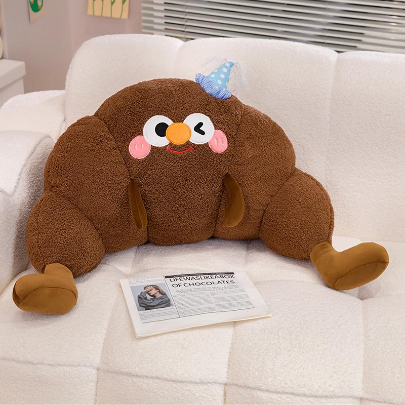 

Creative Croissant Pillow Plush Toy Home Sofa Pillow Cushion Girls Office Seat Waist Cushion 70*30cm（0.6kg） темно-коричневого кольору