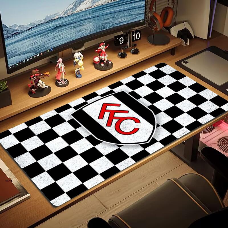 Fulham FC Farbiges Mauspads Großes Gaming-Tischkissen Rutschfestes Laptop-Tablet Großes Mauspads XXL Matte Mini-PC Spielmatte Mit Verriegeltem Rand