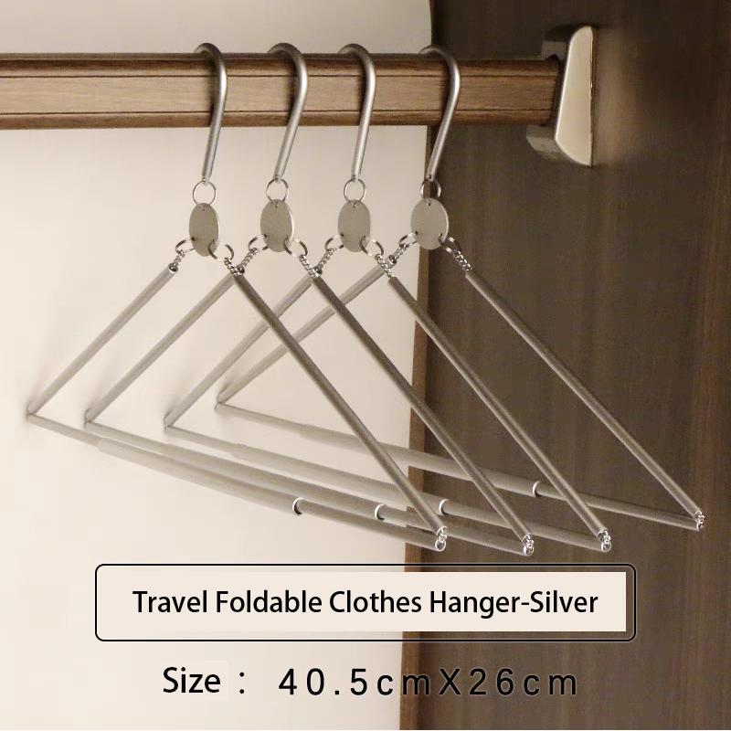 

1 шт. Складные вешалки из алюминиевого сплава, собранная стойка для сушки одежды для путешествий на открытом воздухе, портативные волшебные стеллажи для хранения вещей для кемпинга в отеле 1PCS серебряный