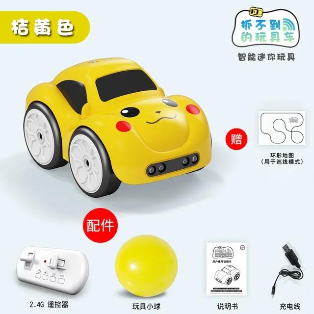 

Remote Controlled Cartoon Electric Vehicle Children Toy Sensor Car Sensing Obstacle Avoidance Follow Crawling Car Christmas Gift жёлтый