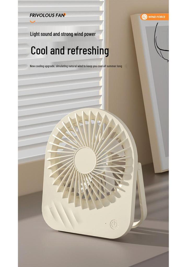 Ultra-Thin Quiet Desktop USB Rechargeable Portable Mini Fan for Office & Dorms