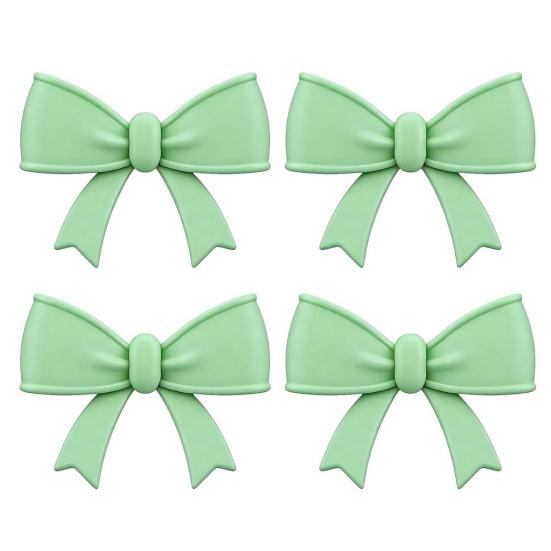 

1/2 пары Силиконовое украшение-бантик для наушников Универсальный 3D декоративный зажим-бантик для гарнитуры Женский аксессуар-крепление для наушников 2 Pairs зелёный