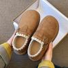 Thick-soled velvet fashionable warm Birkenstocks winter new one-pedal low-top snow boots cotton shoes loafers