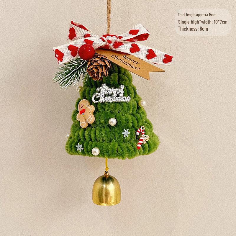 Imitation Noble Mini Christmas Wreath Car Ornament: Festive Window Display Pendant