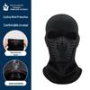 Men's Winter Fleece-Lined Face Mask: Windproof Full Face Helmet Liner for Cycling, Motorcycling, and Skiing.