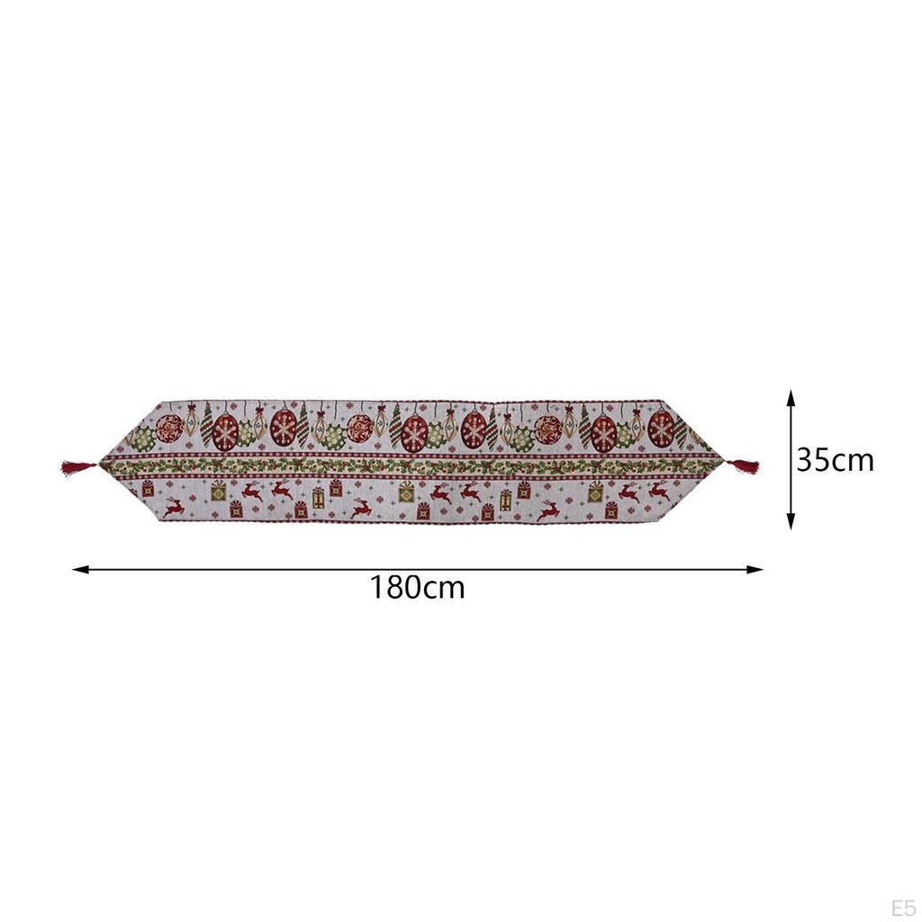 Christmas Table Runner Dining Cover Reusable Decorations Cloth Xmas Tablecloth for