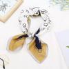 Retro Print Imitation Silk Neck Scarf for Women - Versatile High-End Neck Protector
