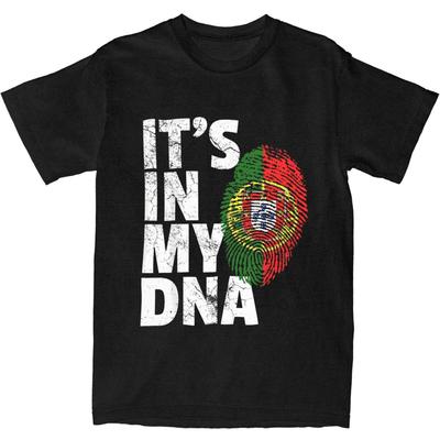 IT'S IN MY DNA Portuguese Portugal Flag T-Shirt Summer Funny T Shirts Cotton Harajuku Tee Shirt For Men's Short Sleeve Clothing