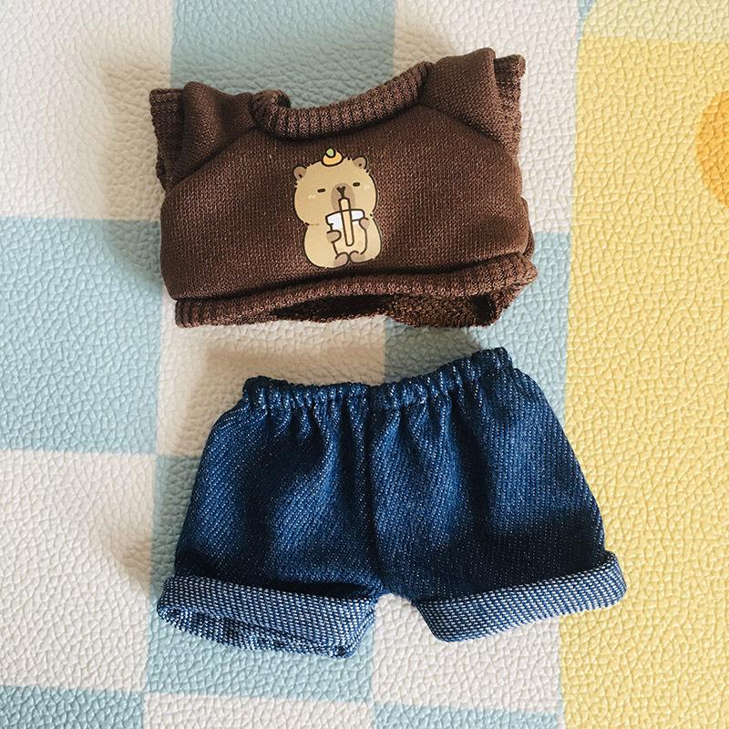 בגדי בובת קטיפה ויניל חמודה 17 ס"מ קופסה עיוורת - תליון LaBuBu שמלת אביזרים