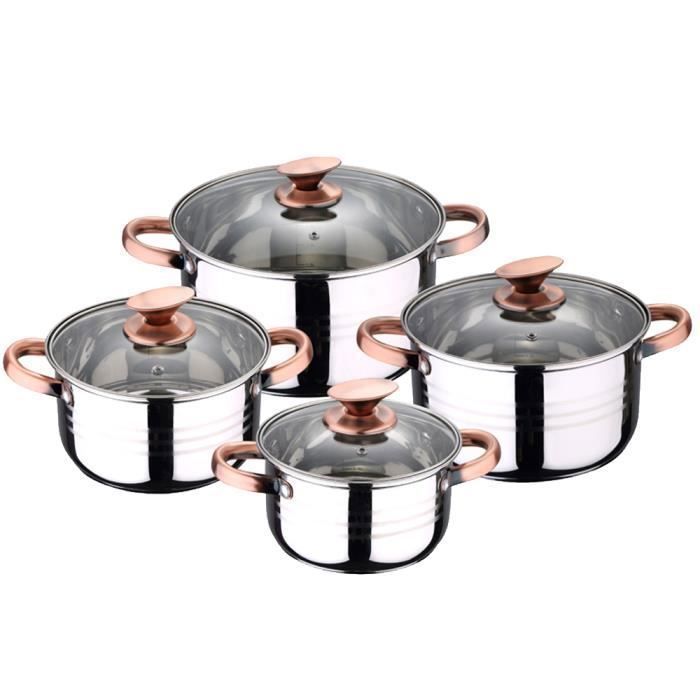 Ensemble poêles &amp; batterie 8 pcs - BERGNER - Flash - Aluminium forgé 3 mm - Anti-adhésif 3 couches - Tous feux (induction)