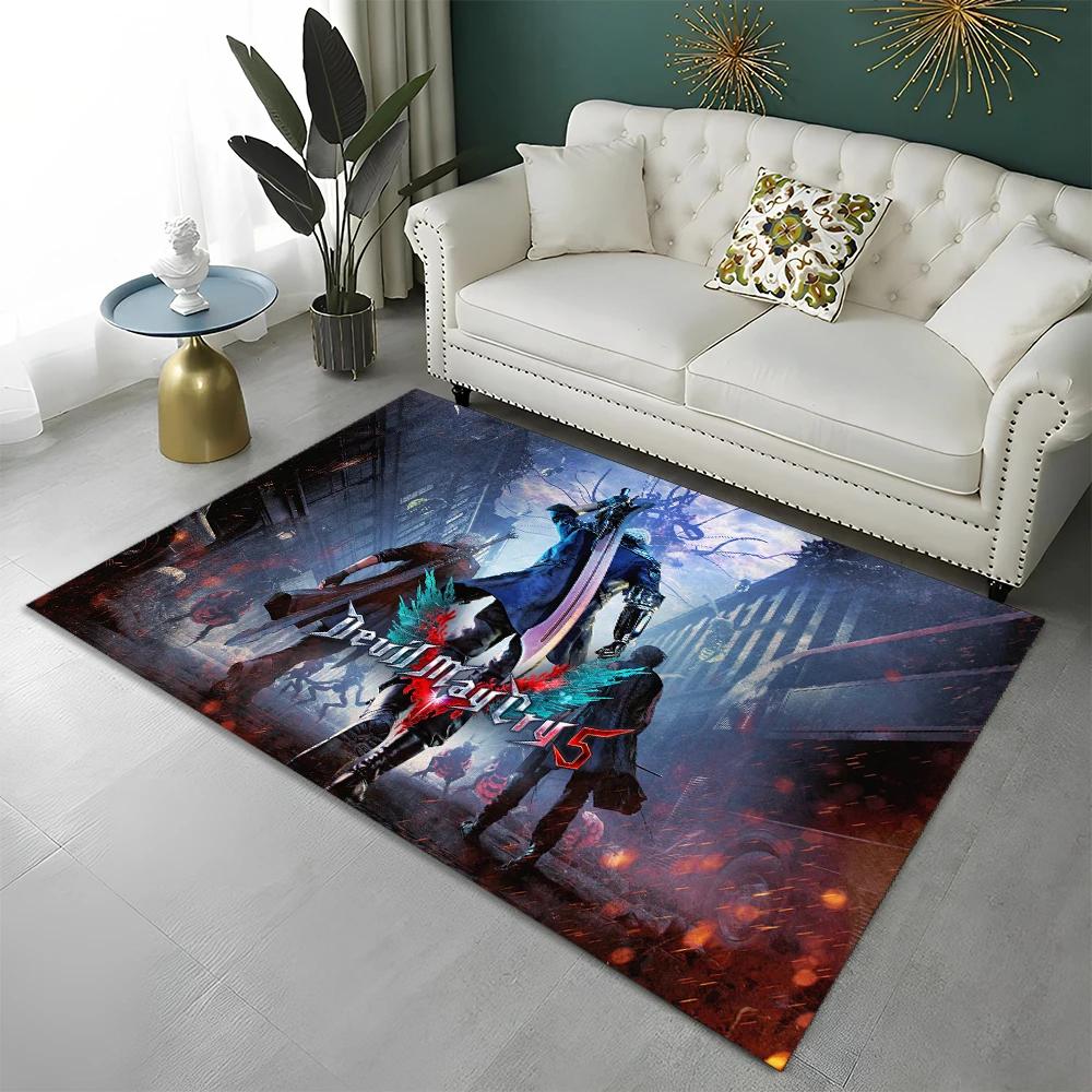 DMC Game D-Devil May Cry Gamer Carpet Rug for Home Living Room Bedroom Sofa Doormat Decor,kid play Area Rug Non-slip Floor Mat