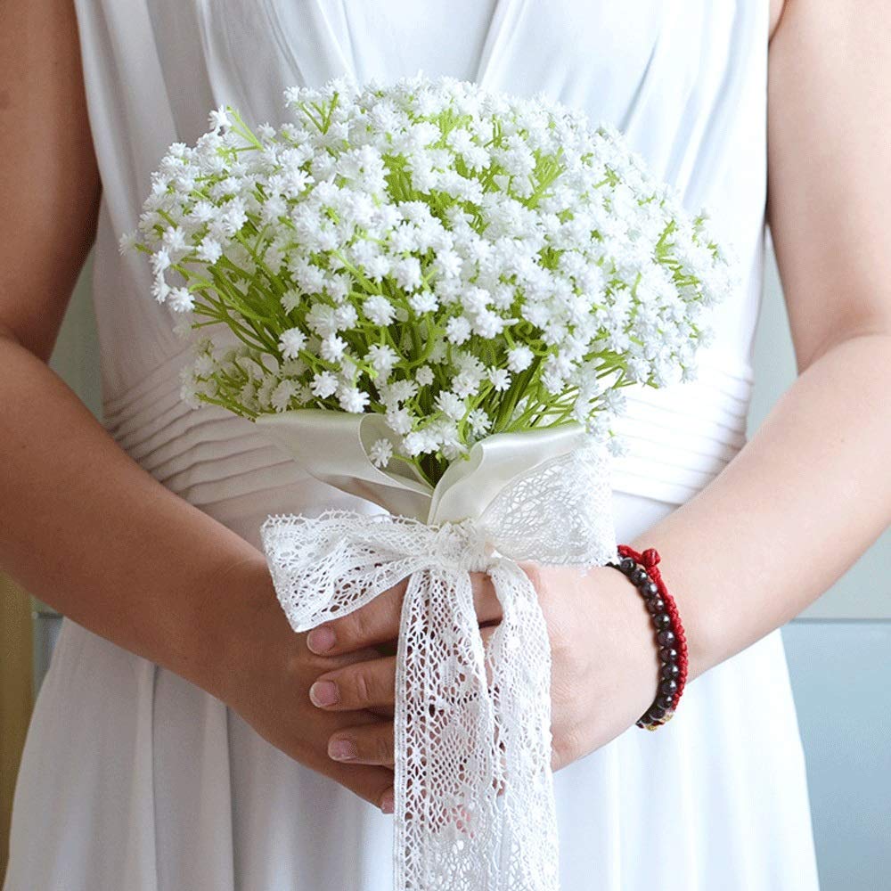 10pcs Artificial Baby Breath Flowers Fake Gypsophila Bouquet for Wedding Party Home Decoration Bride's Bouquet DIY Accessories
