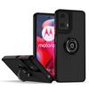 For Motorola Moto G04 G24 Cover Ring Magnetic Holder Stand Coque Funda Shockproof Matte PC Armor Phone Case