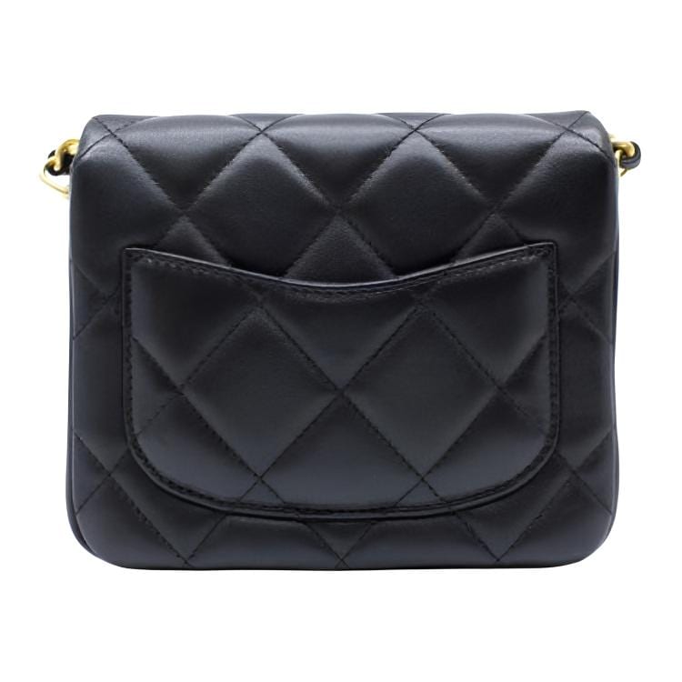 Chanel Sheepskin Crossbody Bags Mini Women's Black AS2733-B06356-94305