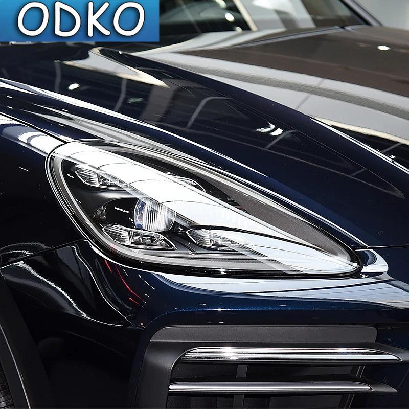 For Porsche Cayenne 2011-On 958 Car Headlight Protection Tint Film Smoke Black Transparent TPU Protective Sticker