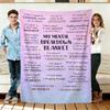 Mental Breakdown Motivational Word Flannel Blanket Soft Cozy Throws Travel Use